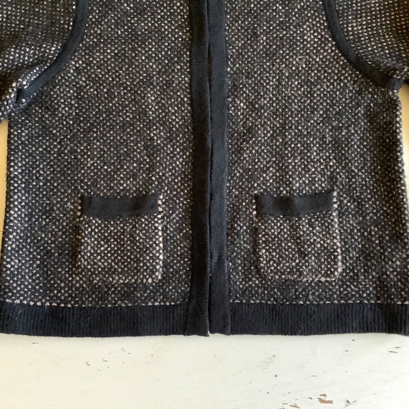 J CREW Black & Brown 7 hook Cardigan Sweater XL - Picture 4 of 12